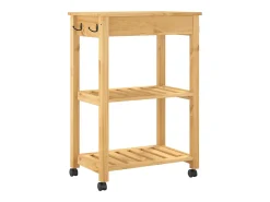 Carrito de cocina MONZA madera maciza de pino 60x40x88,5 cm