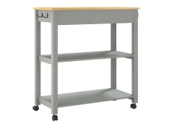 Carrito de cocina MONZA madera maciza de pino 84x40x88,5 cm
