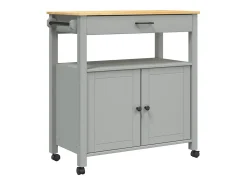 Carrito de cocina MONZA madera maciza de pino 84x40x88,5 cm