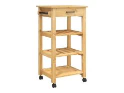 Carrito de cocina MONZA madera maciza de pino 48x40x88,5 cm