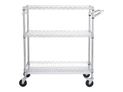 Carrito de Cocina SucceBuy de 3 Niveles con Ruedas, 89 × 46 × 90 cm, 300 kg, 6 Ganchos