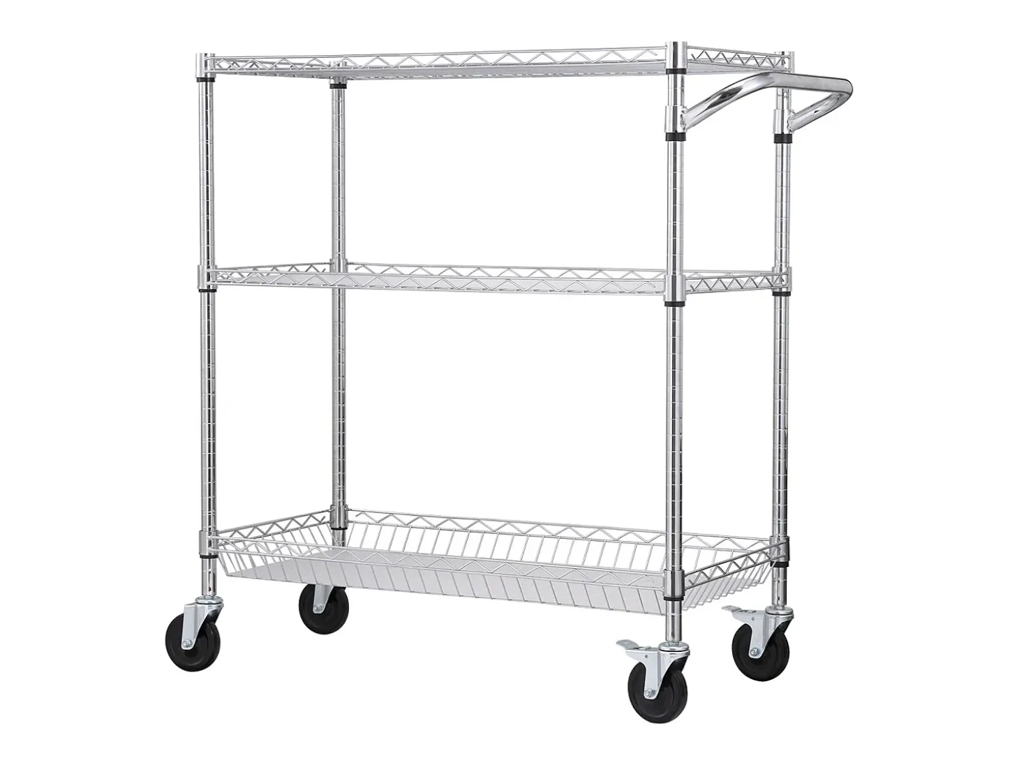 Carrito de Cocina SucceBuy de 3 Niveles con Ruedas, 89 × 46 × 90 cm, 300 kg, 6 Ganchos