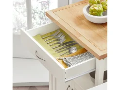 Carrito de Servir, estantería de Cocina, Carrito de Cocina móvil, Blanco FKW22-WN SoBuy ES