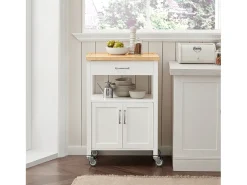 Carrito de Servir, estantería de Cocina, Carrito de Cocina móvil, Blanco FKW22-WN SoBuy ES