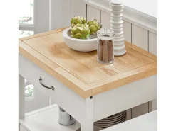 Carrito de Servir, estantería de Cocina, Carrito de Cocina móvil, Blanco FKW22-WN SoBuy ES