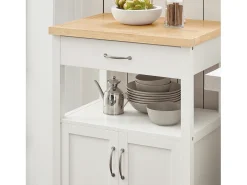 Carrito de Servir, estantería de Cocina, Carrito de Cocina móvil, Blanco FKW22-WN SoBuy ES