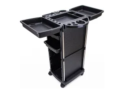 carrito portátil para peluqueros y esteticistas con ruedas y grandes compartimentos Twists