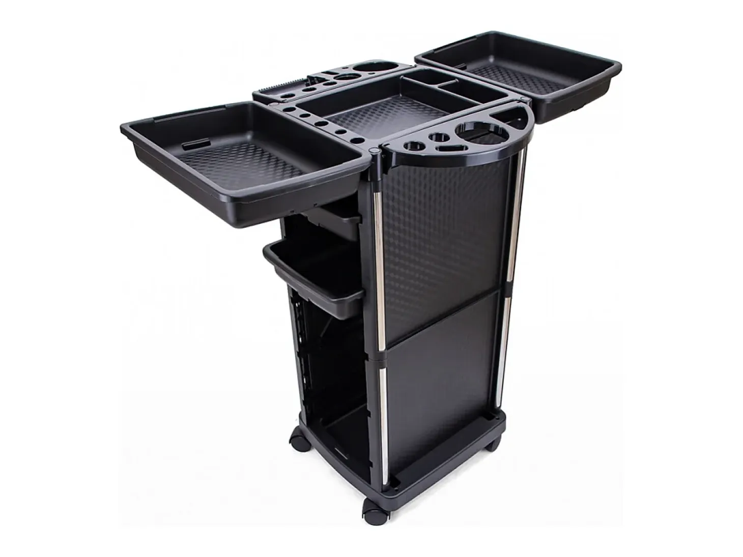 carrito portátil para peluqueros y esteticistas con ruedas y grandes compartimentos Twists