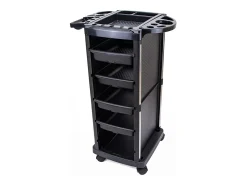 carrito portátil para peluqueros y esteticistas con ruedas y grandes compartimentos Twists
