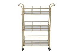 Carrito VKH4, Oro, 60x30,5x80 cm, Kendra Home