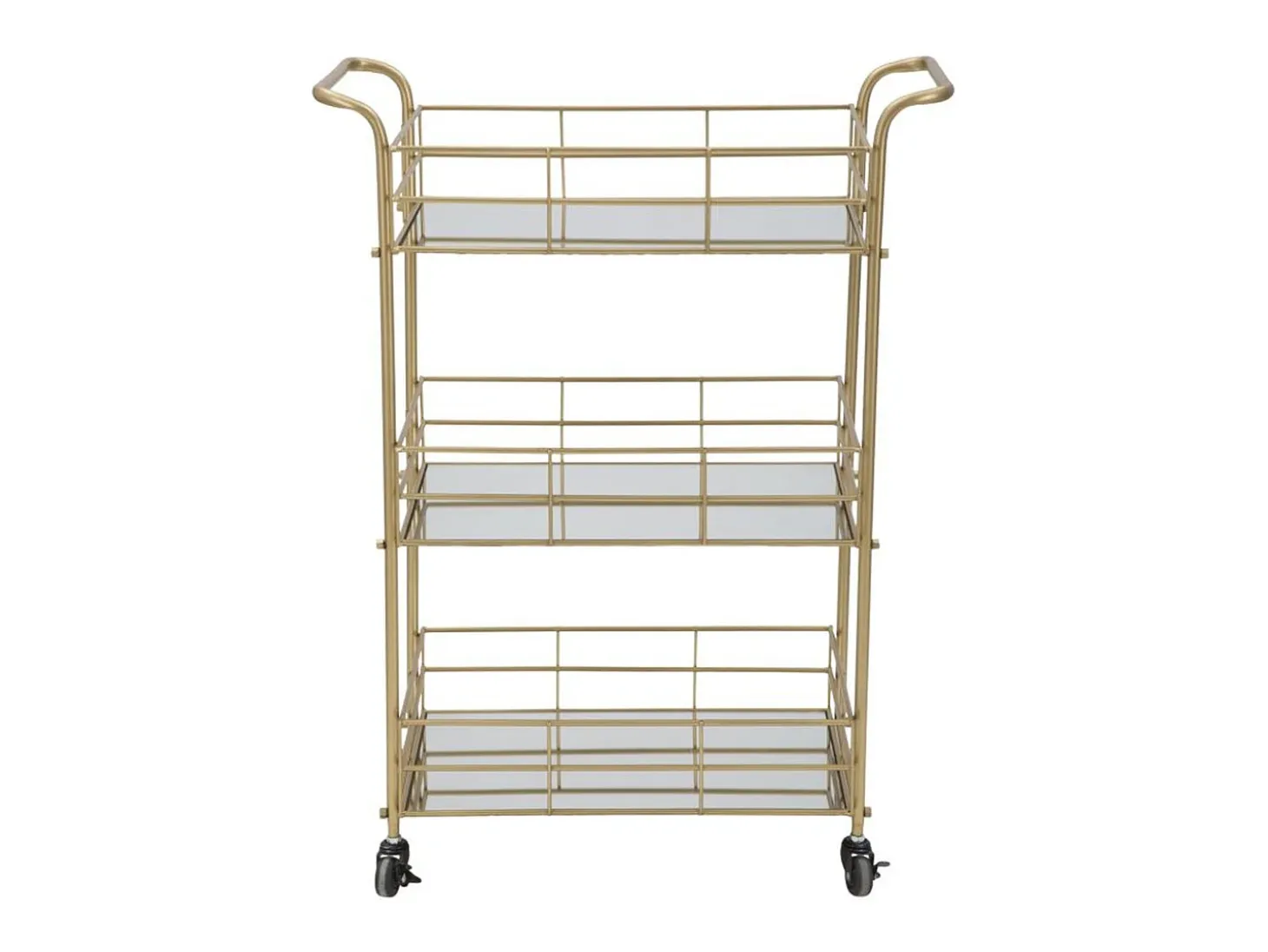 Carrito VKH4, Oro, 60x30,5x80 cm, Kendra Home