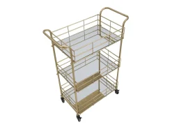 Carrito VKH4, Oro, 60x30,5x80 cm, Kendra Home
