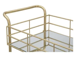 Carrito VKH4, Oro, 60x30,5x80 cm, Kendra Home