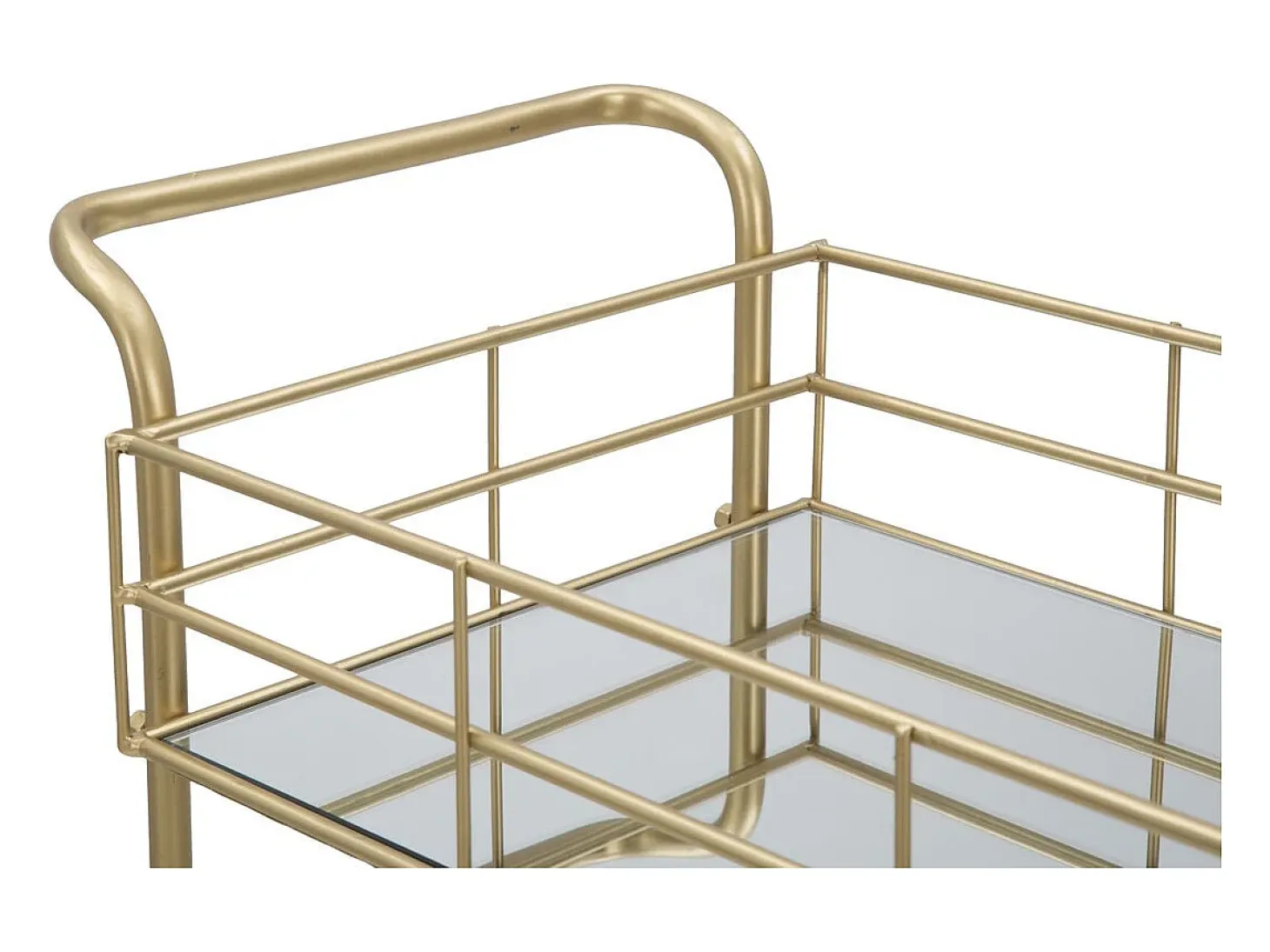 Carrito VKH4, Oro, 60x30,5x80 cm, Kendra Home