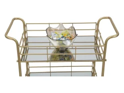 Carrito VKH4, Oro, 60x30,5x80 cm, Kendra Home