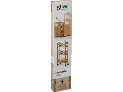 Carro de 3 niveles con ruedas 36 x 15 x 74,5 cm