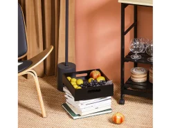 Carro de Almacenamiento Mueble Auxiliar Cocina Carrito de Servir con 3 Cajones 2 Estantes y 1 Bandeja Extraíble Negro FKW79-SCH SoBuy ES