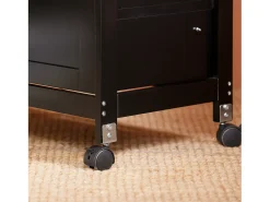 Carro de Almacenamiento Mueble Auxiliar Cocina Carrito de Servir con 3 Cajones 2 Estantes y 1 Bandeja Extraíble Negro FKW79-SCH SoBuy ES