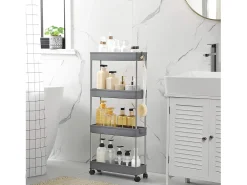 Carro de almacenamiento 40x12,5x86 cm gris
