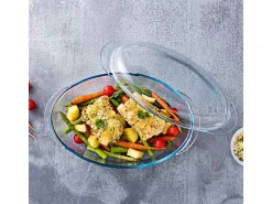 Cazuela Classis Vidrio Pyrex 4,1L ovalada con tapa 10x20x33 cm