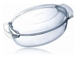 Cazuela ovalada Classic Vidrio Pyrex con tapa 15x39x23 cm