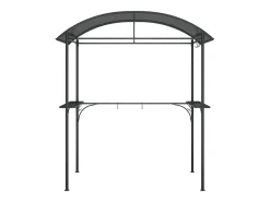 Cenador barbacoa estante lateral acero antracita 220x115x230 cm ES503026