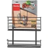 Cesta Doble Serie GALILEO LAVA Metaltex Touch-Therm® Negro 26x12x36 cm
