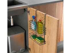 Cesta Doble Serie GALILEO LAVA Metaltex Touch-Therm® Negro 26x12x36 cm