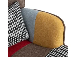 Chaise longue con reposapiés - 69 x 51 x 95,5 cm - con respaldo y cojín - Multicolor