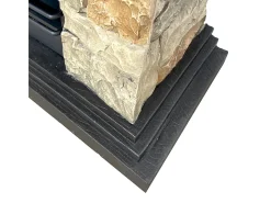 Chimenea de bioetanol Biochimenea de suelo Belluno efecto piedra artificial L105xD38xH100