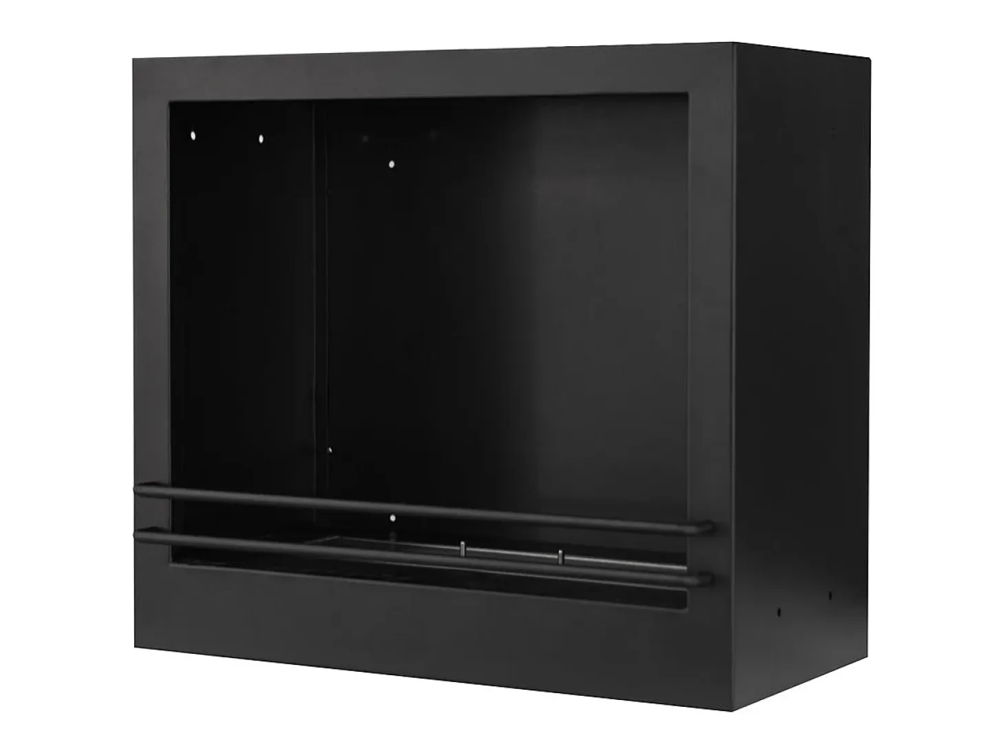 Chimenea de bioetanol de pie BELLINI de madera con efecto hormigón, fabricada en Italia, L96 x P35 x H96