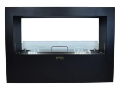 Chimenea de bioetanol de pie Giotto S Black 100x30x70 para interior/exterior