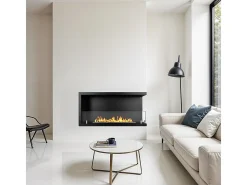 Chimenea de bioetanol de esquina empotrada, biochimenea de esquina 90x45 SUTRI 90 DX