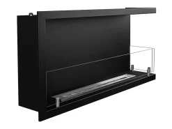 Chimenea de bioetanol de esquina empotrada, biochimenea de esquina 90x45 SUTRI 90 DX