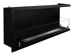 Chimenea de bioetanol de esquina empotrada, biochimenea de esquina 120x45 SUTRI 120 DX