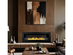 Chimenea de bioetanol de pared Biochimenea 120x40 SIENA 120 Negra
