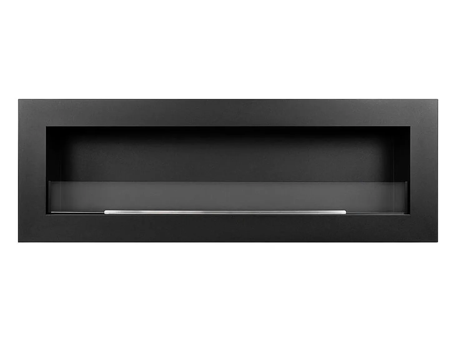 Chimenea de bioetanol de pared SIENA 120 negra 120x40
