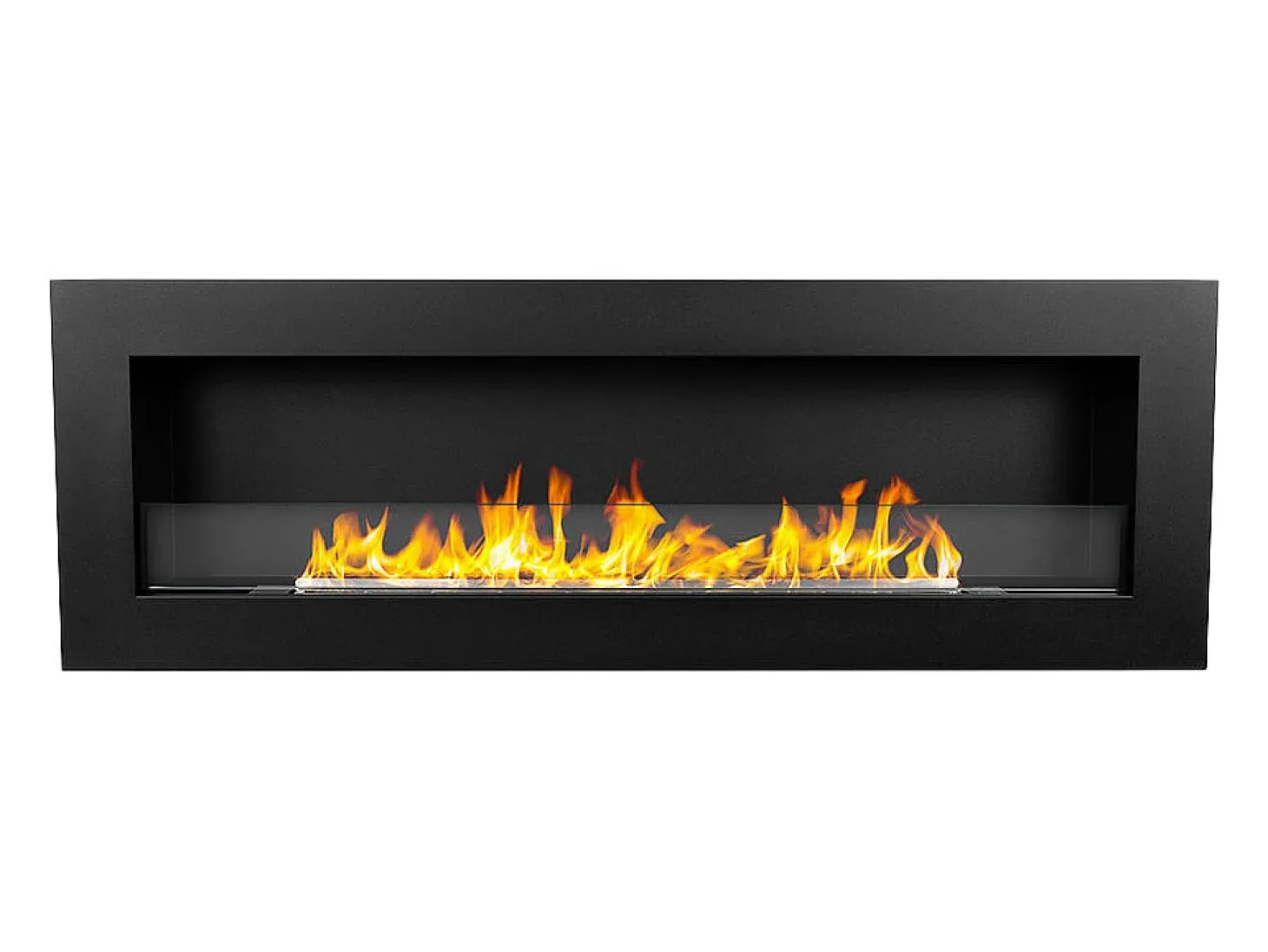Chimenea de bioetanol de pared SIENA 120 negra 120x40