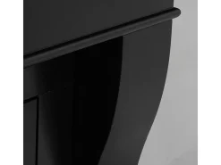 Chimenea de bioetanol de pie WASHINGTON, color negro (L111 x P43 x H99)