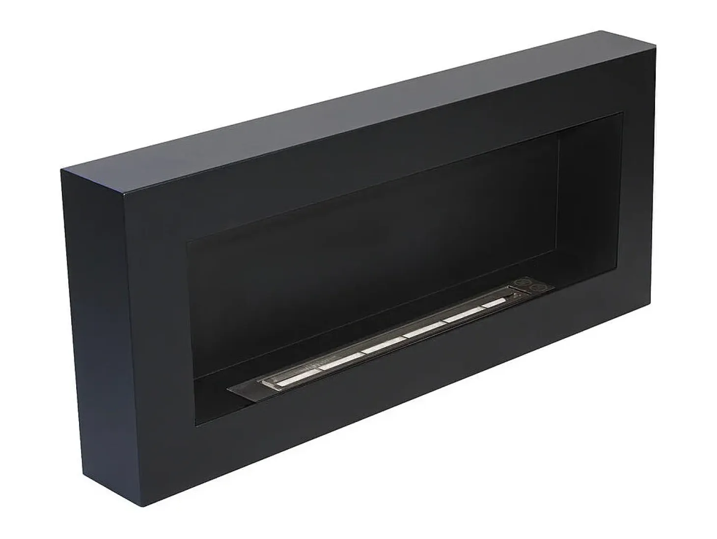 Chimenea de bioetanol de pared Siena Black, L 90 x P 12 x H 40