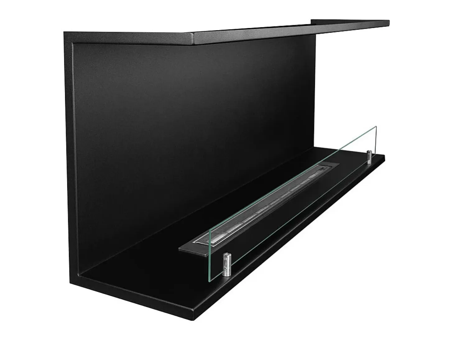 Chimenea de bioetanol empotrada TREVI 120, 3 lados, 3 lados abiertos, 120x50 cm