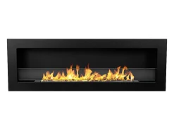 Chimenea de bioetanol empotrada en la pared biochimenea 120x40 LIVORNO 120 Negro