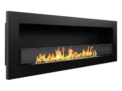 Chimenea de bioetanol empotrada en la pared biochimenea 120x40 LIVORNO 120 Negro