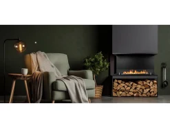 Chimenea de bioetanol empotrada Biochimenea trifacial con 3 lados abiertos 90x45 TREVI 90