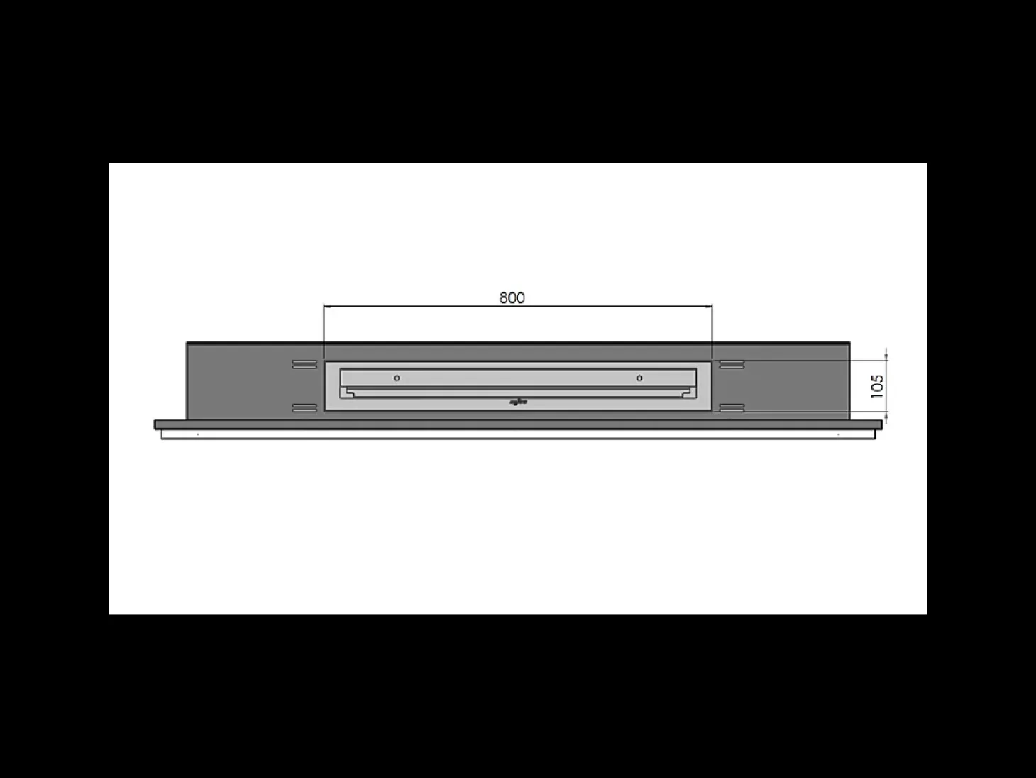 Chimenea de bioetanol Frame 1500 White SimpleFire empotrada con cristal