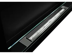 Chimenea de bioetanol Livorno Black de pared o empotrada, L 90 x P 12 x H 40 con cristal