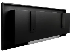 Chimenea de bioetanol Livorno Black de pared o empotrada, L 90 x P 12 x H 40 con cristal