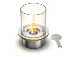 Chimenea de bioetanol MODIGLIANI Blanco Perla, brasero de suelo para interior y exterior, d.36 x h.56