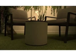 Chimenea de bioetanol MODIGLIANI Blanco Perla, brasero de suelo para interior y exterior, d.36 x h.56