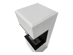 Chimenea de bioetanol Oslo, biochimenea independiente en acero blanco, L38xP38xH100